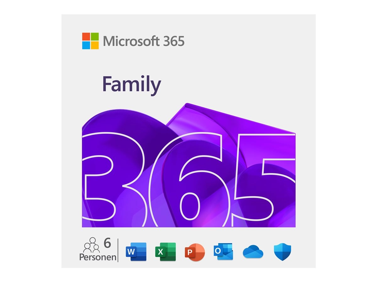 Microsoft 365 Family | 1 Jahr | bis zu 6 Nutzer | je 1TB OneDrive Cloud | ESD